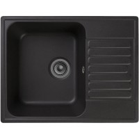 Кухонная мойка Reflection Prima 60 RF0460BL Черная искусственный камень (литьевой мрамор) встраиваемый