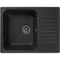 Кухонная мойка Reflection Prima 60 RF0460BL Черная искусственный камень (литьевой мрамор) встраиваемый
