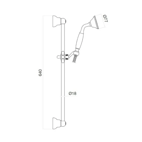 Душевой гарнитур Webert Comfort AC0385010 Золото латунь на стену