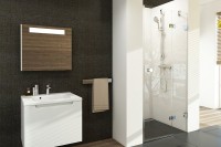 Душевая дверь Ravak Brilliant BSD2-80 A R 0UP4AA00Z1 профиль Хром стекло Transparent
