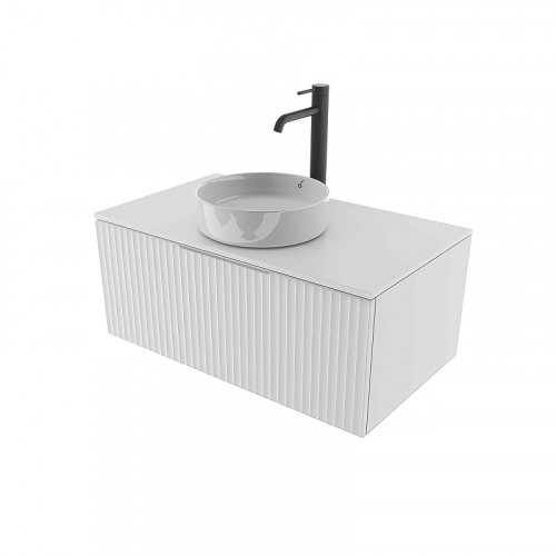 Тумба под раковину ЗОВ Кито Флавио 60 K60FB подвесная цвет Белый PET