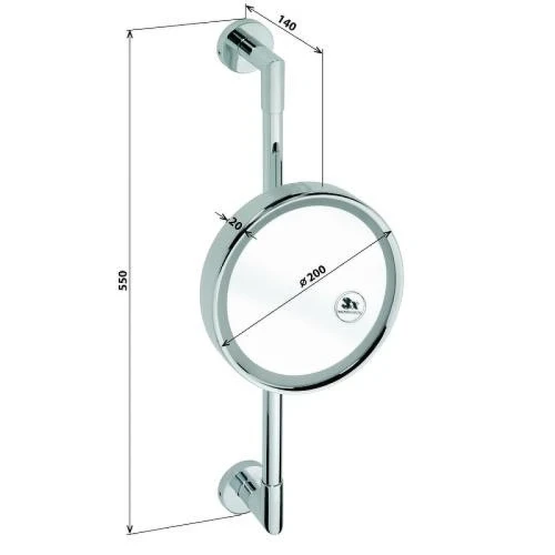 Косметическое зеркало Bemeta Cosmetic mirrors 112101162 Хром