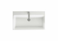 Раковина Ravak Comfort 80 XJX01280001 Белая фаянс, искусственный камень (литьевой мрамор) полувстраиваемая