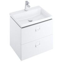 Раковина Ravak Comfort 80 XJX01280001 Белая фаянс, искусственный камень (литьевой мрамор) полувстраиваемая
