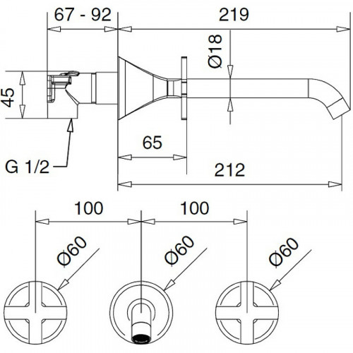 Смеситель для раковины Migliore Sirius 28166 Хром латунь встраиваемый