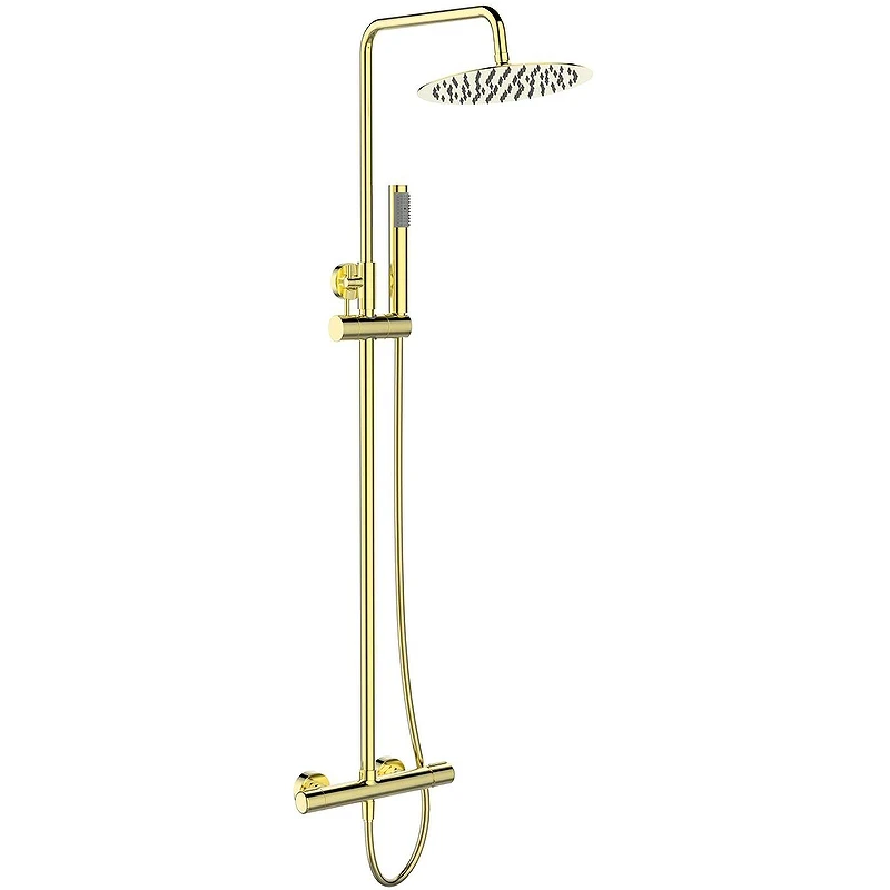 Душевая система BelBagno Uno UNO-DOCM-ORO Золото латунь на стену