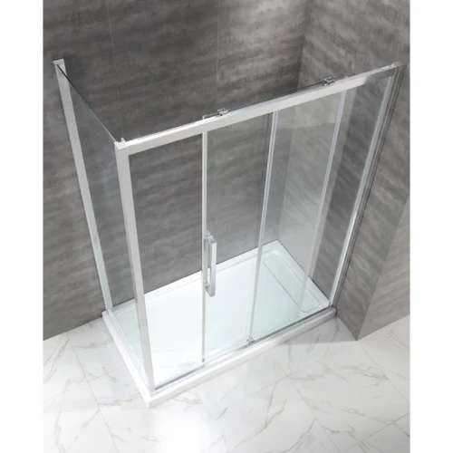 Душевой уголок Cezares Lux Soft AH-1 150x200 профиль Хром стекло прозрачное