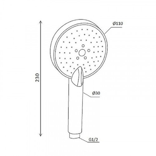 Душевая лейка Damixa Origin One 2.0 918100200 Хром