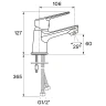 Смеситель для раковины Santek Венга WH5A02003C001 Хром