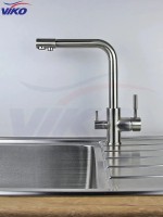 Смеситель для кухни Viko V-5054 Серебро латунь на столешницу