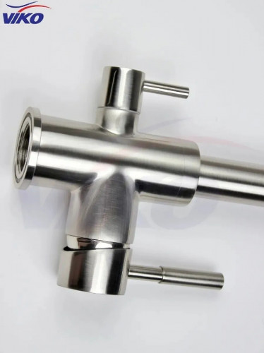 Смеситель для кухни Viko V-5054 Серебро латунь на столешницу