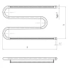 Водяной полотенцесушитель Mixline Simple M 50x60 557093 с полкой цвет Хром