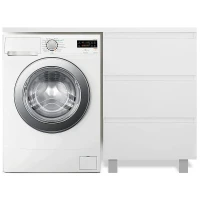 Тумба с раковиной Эстет Dallas Luxe 130 R ФР-00002271 Белая МДФ / ЛДСП