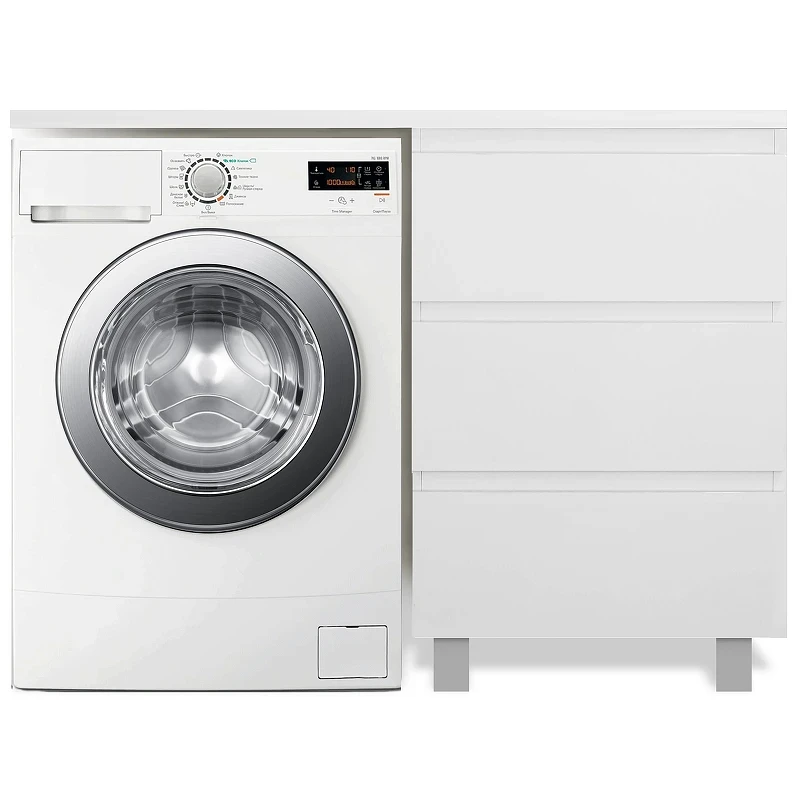 Тумба с раковиной Эстет Dallas Luxe 130 R ФР-00002271 Белая МДФ / ЛДСП