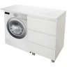 Тумба с раковиной Эстет Dallas Luxe 130 R ФР-00002271 Белая МДФ / ЛДСП