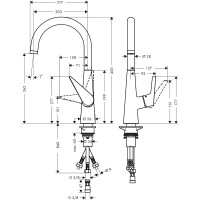 Смеситель для кухни Hansgrohe Talis S 72812000 Хром латунь