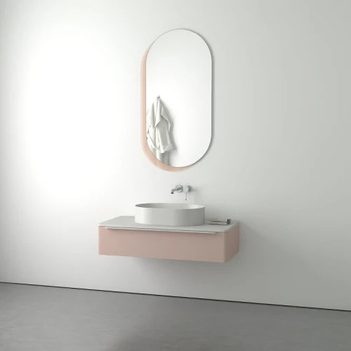 Зеркало Evoform Double 124x65 BY 0303 на стеклянном основании - цвет Бронза стекло