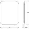 Зеркало Defesto Opti 40x50 DF 2801 с подсветкой 15W-4500К/Без выключателя/Нейтральный белый свет