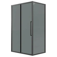 Душевой уголок Grossman Cosmo 100x100 120.K33.02.1010.21.10 профиль Черный матовый стекло тонированное