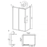 Душевой уголок Grossman Cosmo 100x100 120.K33.02.1010.21.10 профиль Черный матовый стекло тонированное