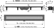 Душевой лоток Alcaplast APZ9-750M с решеткой цвет Хром матовый