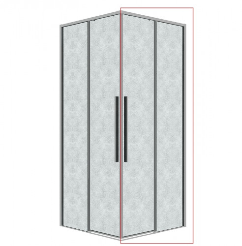 Душевая дверь Grossman Galaxy 80 1/2.K33.01.80.10.02 профиль Хром стекло шиншилла