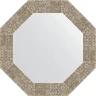 Зеркало Evoform Octagon 53х53 BY 3748 в багетной раме - Соты титан 70 мм