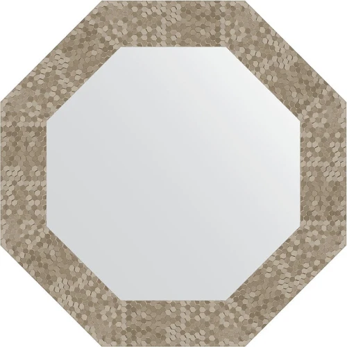 Зеркало Evoform Octagon 53х53 BY 3748 в багетной раме - Соты титан 70 мм