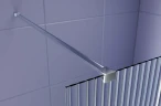 Душевая перегородка Aquatek Walk In 90 AQ.WI.090.2CH профиль Хром стекло рифленое