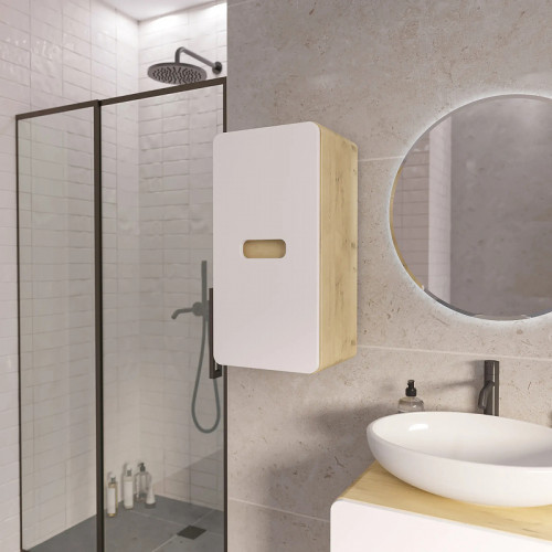 Подвесной шкаф 1MarKa Vortex 35 Ц0000033029 цвет Орех лучистый солнечный Супер айс белый