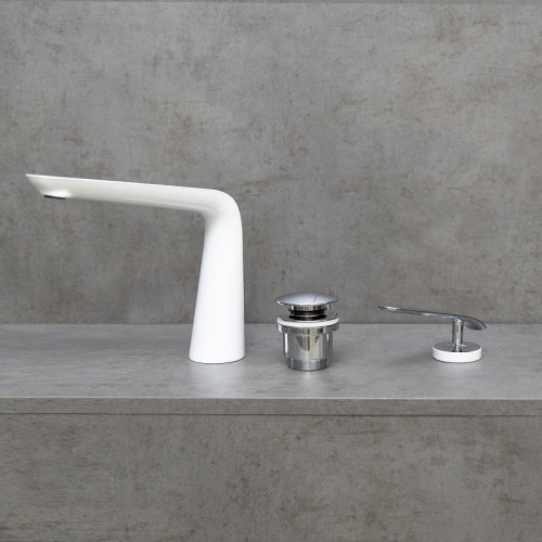 Смеситель для раковины Lemark Melange LM4936CW цвет Хром, Белый