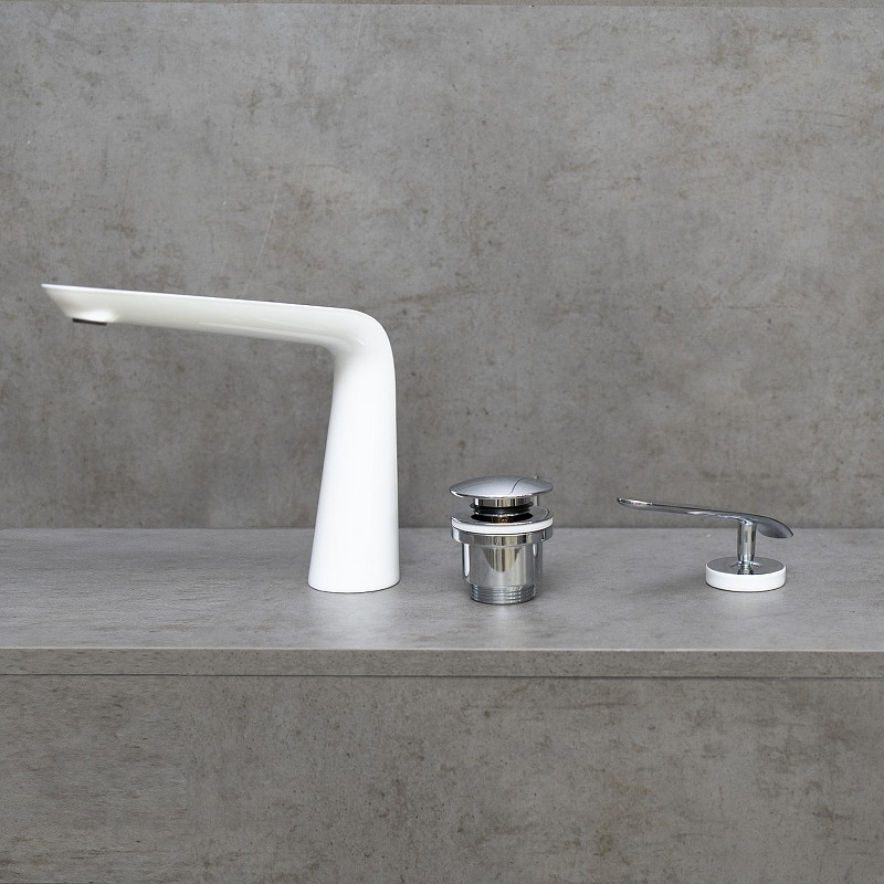 Смеситель для раковины Lemark Melange LM4936CW цвет Хром, Белый