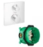 Смеситель для душа Hansgrohe Ecostat Square 15714700S с термостатом цвет Белый матовый