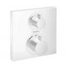 Смеситель для душа Hansgrohe Ecostat Square 15714700S с термостатом цвет Белый матовый