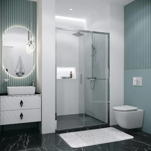 Душевая дверь Grossman Style 110 100.K33.05.110.10.00 профиль Хром стекло прозрачное