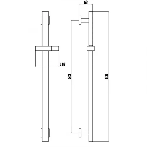 Душевая штанга Fmark FS90566 цвет Хром