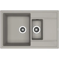 Кухонная мойка Florentina Липси-780К 20.250.D0780.305 Грей искусственный камень (литьевой мрамор) встраиваемый