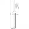 Душевой гарнитур Orange O-Shower OS813b Черный матовый нержавеющая сталь на стену