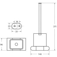 Ершик для унитаза Art&amp;Max Platino AM-E-3981-MB Черный матовый