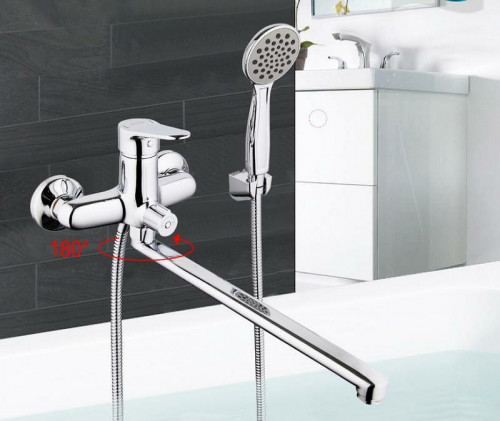 Смеситель для ванны Gappo G36 G2236 универсальный Хром латунь на стену