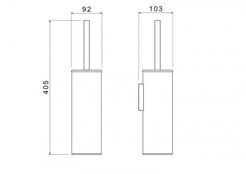 Ершик для унитаза Aquatek Европа AQ4611BGM цвет Оружейная сталь