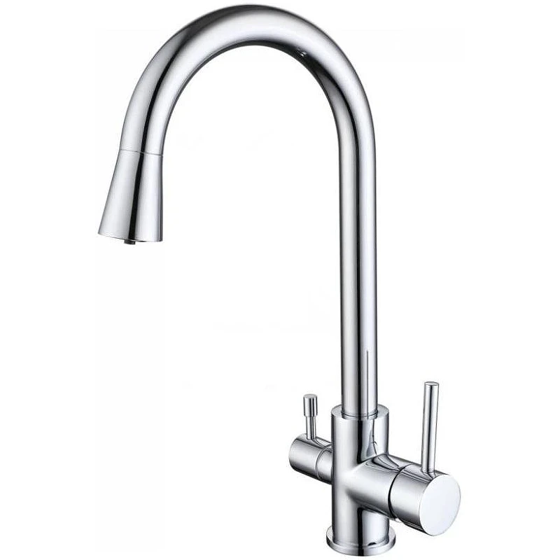 Смеситель для кухни Aquatek AQ1085CR Хром латунь