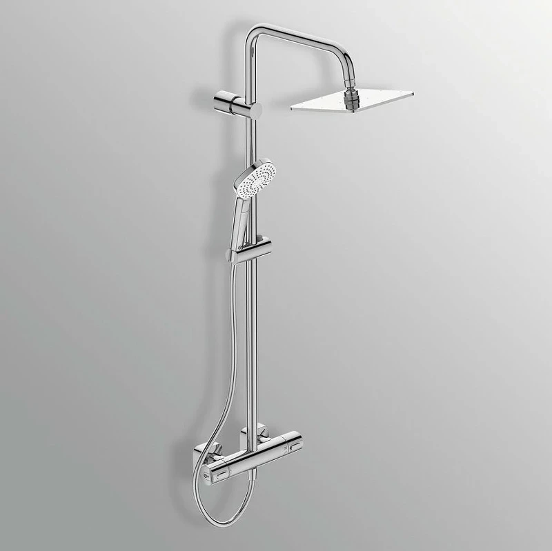 Душевая система Ideal Standard Ideal Rain Cube Evo A6985AA Хром латунь на стену