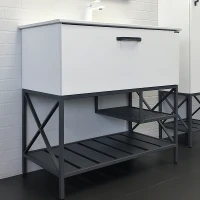 Тумба с раковиной Comforty Бредфорд 90 00-00009955 Белый глянец МДФ / ЛДСП
