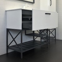 Тумба с раковиной Comforty Бредфорд 90 00-00009955 Белый глянец МДФ / ЛДСП