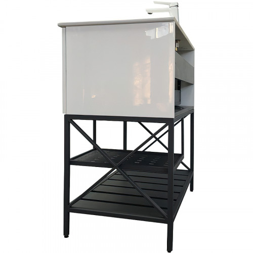 Тумба с раковиной Comforty Бредфорд 90 00-00009955 Белый глянец МДФ / ЛДСП