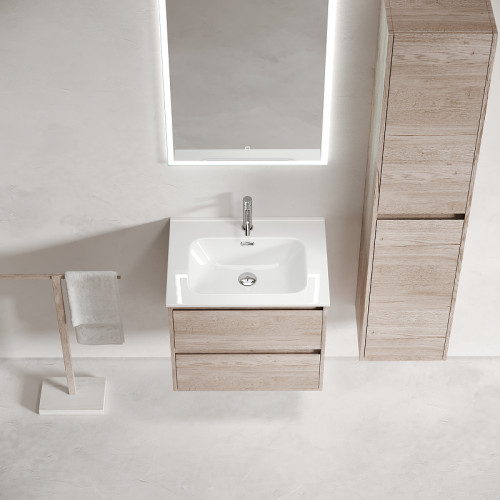 Тумба под раковину Sancos Libra 60 LB60EG подвесная Дуб галифакс натуральный МДФ / ЛДСП