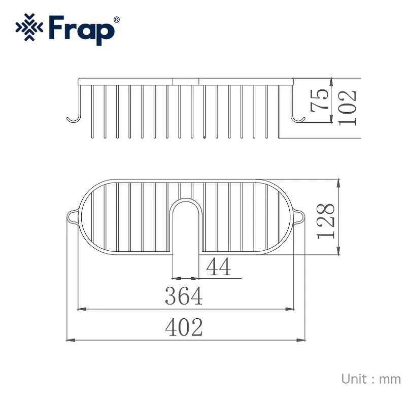 Полка корзина Frap F354 Хром