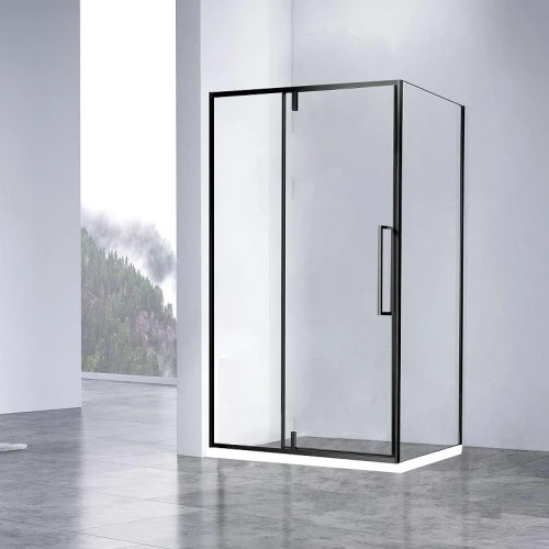 Душевой уголок Vincea Slim-N 120x90 VSR-4SNP9012CLB профиль Черный стекло прозрачное
