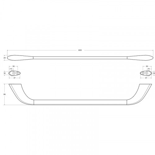 Полотенцедержатель Cezares Liner LINER-TH-60-01 Хром